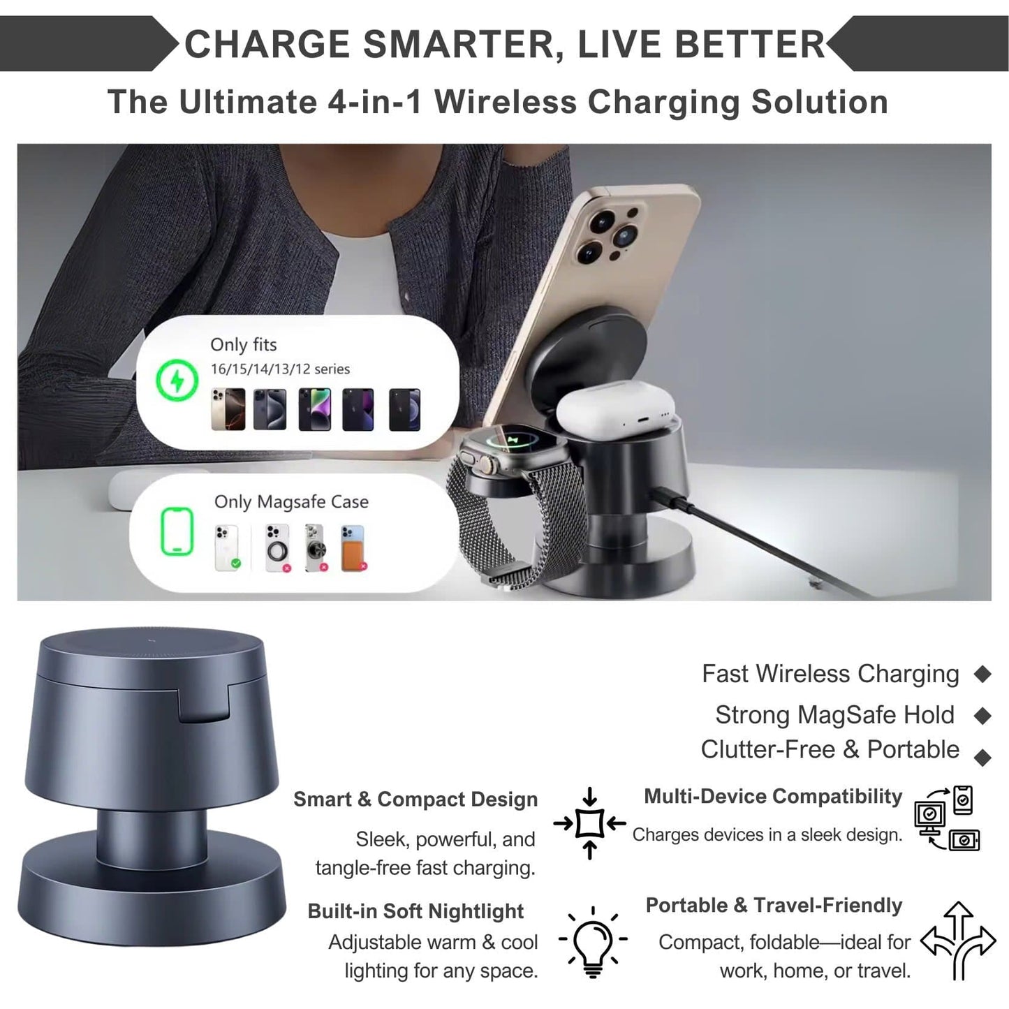 MagDock Pro 4-in-1 Charging Station